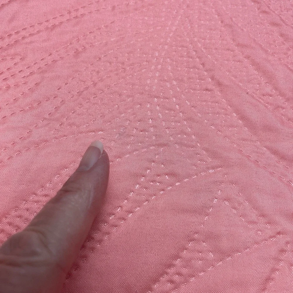 Sleeping Partners Quilted Coverlet Full/Double Coral‎ Orange Embroidered Floral